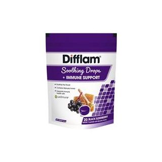 Difflam Soothing Drops + Immune Support Black Elderberry 20 Drops