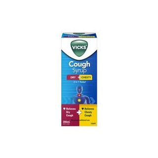 Vicks Cough Syrup Dry + Chesty 200ml