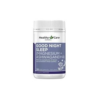 Healthy Care Good Night Sleep with Magnesium + Ashwagandha 100 Capsules