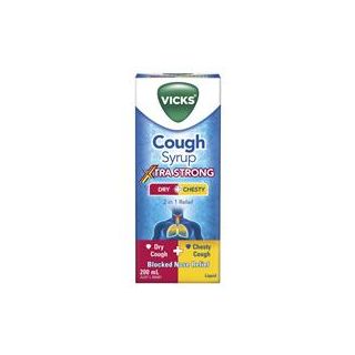 Vicks Cough Syrup Xtra Strong Dry + Chesty 200ml