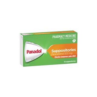 Panadol 500mg 10 Suppositories