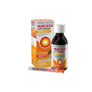 Nurofen For Children 5-12yrs Pain and Fever Relief Concentrated Liquid 200mg/5mL Ibuprofen Orange 200mL