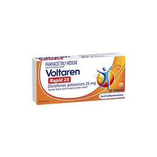 Voltaren Rapid 25mg Tablets 20 - Diclofenac (S3)