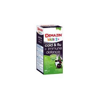 Demazin Kids 2+ Cold & Flu + Immune Defence Natural Berry Oral Liquid 200mL