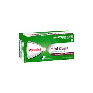Panadol Mini Caps for Pain Relief Paracetamol 500mg 96 (S3)
