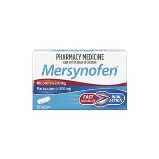 Mersynofen Pain Relief Tablets with Paracetamol + Ibuprofen 12 Pack