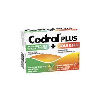 Codral Plus Cold & Flu 16 Tablets + Sore Throat 16 Lozenges
