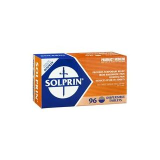 Solprin Pain and Fever Relief Dispersible Tablets 300mg Aspirin 96 Pack