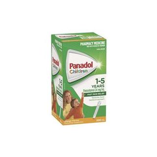Panadol Children 1-5 Years Suspension Fever & Pain Relief Orange Flavour 200mL