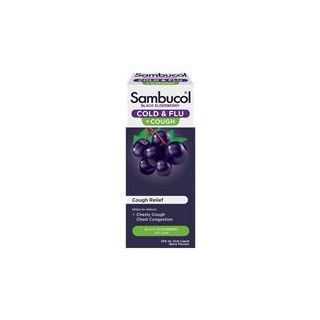 Sambucol Cold & Flu + Cough Liquid 250ml