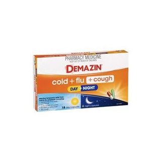 Demazin Cold + Flu + Cough Day + Night 24 Capsules