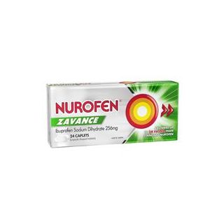Nurofen Zavance Fast Pain Relief Caplets 256mg Ibuprofen 24 Pack