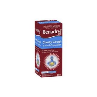 Benadryl PE Chesty Cough & Nasal Congestion Non-Drowsy Berry Flavour 200mL
