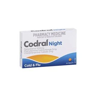 Codral Nightime Cold & Flu 24 Tablets