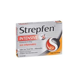 Strepfen Intensive Sugar Free Orange 16 Lozenges