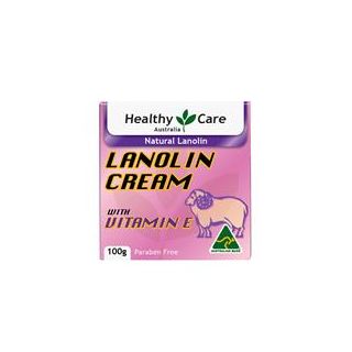 Healthy Care Natural Lanolin & Vitamin E Cream 100g