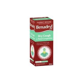 Benadryl PE Dry Cough & Nasal Congestion Non Drowsy Berry Flavour 200mL