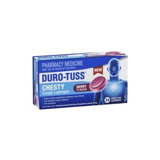 DURO-TUSS Chesty Cough Lozenges Berry 24 Lozenges