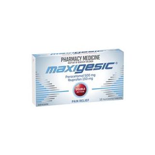 Maxigesic Double Action Combination Pain Relief 12 Tablets