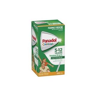 Panadol Children 5-12 Years Suspension Fever & Pain Relief Orange Flavour 200mL