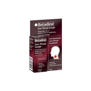 Betadine Sore Throat Gargle Concentrated 15mL