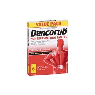 Dencorub Pain Relieving Heat Patches Value 6 Pack
