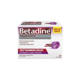 Betadine Sore Throat Anaesthetic Berry 36 Lozenges