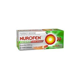 Nurofen Zavance Fast Pain Relief Liquid Capsules 200mg Ibuprofen 40 Pack