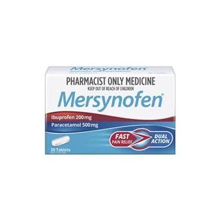 Mersynofen Pain Relief Tablets with Paracetamol + Ibuprofen 30 Pack (S3)