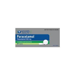 Wagner Health Paracetamol 500mg 20 Tablets Blister Pack