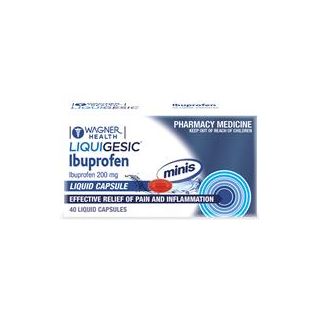 Wagner Health Liquigesic Mini Ibuprofen 200mg 40 Liquid Capsules