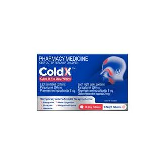 ColdX Cold & Flu Tablets Day & Night 24 Tablets