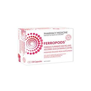 Ferropods Iron & Vitamin C 30 Capsules