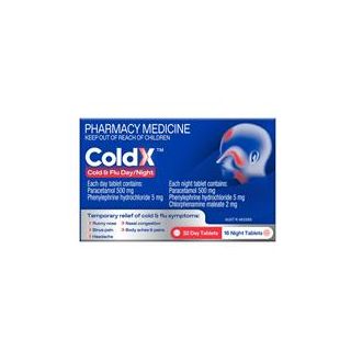 ColdX Cold & Flu Tablets Day & Night 48 Tablets