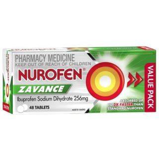 Nurofen Zavance Fast Pain Relief Tablets 48 pack 256mg Ibuprofen