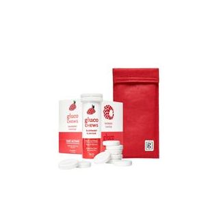 Glucology 2 Pen Cooling Pouch + 6 tubes Fast Acting Glucochews 2 Pen Cooling Pouch (Red) + 6 tubes Fast Acting Glucochews - Raspberry (6x10)